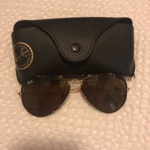 Ray Ban Tortoise Gold Aviator Sunglasses